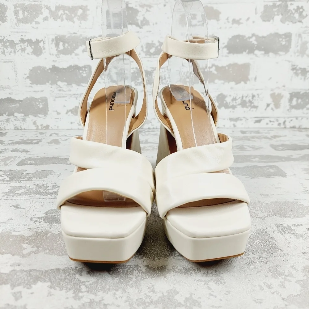 New ABOUND Tracy Ankle Strap Platform Sandal In Ivory T335